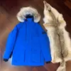 Parka da uomo Giacca con cappuccio in pelliccia Top Down Coat Budge Size moda Giacca a vento Warm Men Zipper Giacche spesse