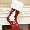 4 calze di Natale in stile Alberi di Natale Ornamenti Decorazioni per feste Calza di Natale di Babbo Natale Calzini di caramelle Borse Borsa di Natale HWE918