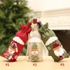 Christmas Champagne Wijnfles Set 3 Kleur Rode Wijnfles Tas Xmas Party Dining-Tafel Decoratie Kerstversieringen Levert T9i00495