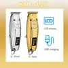 Rechargeable Kemei KM127 Affichage LCD 12W Motor Barber Haircut Clipper Hairdressing Styling Tools for Men6128943