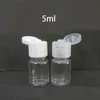 50 stks 5/10/20/30 ml Plastic Pet Transparent Lege Fles Travel Lotion Vloeibare Flessen Dispenser Sample White / Clear Flip Cap T200819