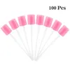 100 st Disposable Oral Swabsticks Unflavored Care Svampar Swabs Foam Sputum Sponge Stick för medicinsk användning Gratis fartyg