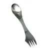 Nieuwe vork lepel spork 3 in 1 servies roestvrij stalen bestek gebruiksvoorwerp combo keuken outdoor picknick schep / mes / vork set