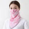 Maschera da equitazione Sciarpa magica Maschera per la protezione solare in chiffon stampata alla moda estiva Maschera per il collo da ciclismo all'aperto che guida la sciarpa per il collo UV con protezione solare