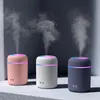 Draagbare 300 ml luchtbevochtigers mini ultrasone auto zuiveraar romantische zacht licht etherische oliediffuser cool mist maker