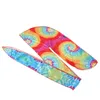 New tie-dyed Thick Silk Durag Floral Printing Silky Durags Bandanas for Men Hair Wave Cap Long Straps Headband Men Silk Durag