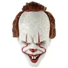 Navidad Halloween Divertido máscara silicona película Stephen King's IT 2 Joker Pennywise Full Face Horror Payaso Cosplay Prop Party Masks