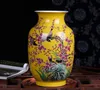 Jingdezhen vaso grande de cerâmica de ameixa, vaso de flores colorido, arranjo de flores, novo chinês, sala de estar, casa, decoração341s