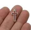 300pcs Antique Silver Plated Hollow Cross Charms Pendants for European Bracelet Jewelry Making DIY Handmade 12x24mm