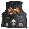 Kurtka odzieżowe Motocykl Motos Motos Rowerzysta Oryginalna Skórzana Kamizelka Męskie Chaqueta Moto Punk Retro Jaqueta Motoqueiro Casual Clothing1