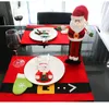 Cartoon Christmas Santa Snowman tableware cover fork spoon case bags Christmas Decorations home decor gift new