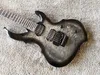 Custom FRX CTM Guitar SEE THRU BLACK SUNBURST Trans Black Grey Quilt Top Seymour Duncan Pickups Chitarre elettriche