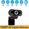 Venda quente Full HD 1080p USB câmera de vídeo da transmissão em directo de foco automático inteligente Digital Video Webcam com microfone para PC Computer