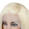 Ishow 13*1 Transparent Lace Front Wig Brazilian Body Wave Blonde Color 613 Human Hair Wigs Peruvian Straight for Women All Ages 8-26inch