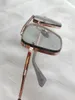 Vintage Retro Herren Luxus Designer Sonnenbrille Quadrat Randlos Vintage Plank Sonnenbrille Zonnebril Männer Frauen Sonnenbrille Gold Rahmen Glas7625892