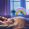 Nowa Gorąca Sprzedaży LED Lights Wall Lights Wall Wiszące Rainbow Neonowe światła Ins Sypialni Dekoracje Nocne Lampy Kreatywne światła nocne 123