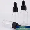 Prix de gros 5 ml 10 ml 15 ml 20 ml Flacon compte-gouttes en verre transparent avec pipette pour les yeux en verre Flacon compte-gouttes d'huiles essentielles rechargeables vides en stock