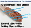 Tube en cuivre multicanal 0,9 x 400 mm (50 ou 100 pièces) Tube multitrous EDM Diamètre d'électrode en cuivre = 0,9 mm Longueur = 400 mm pour perceuse EDM