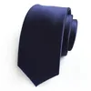 Luksusowe 1200 Igły 6 cm Solid Color Skinny Krawat Mężczyzna Formalna Sukienka ACC Silk Tie Ślub Biznes Krawat Black Red Slim Gravata