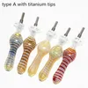 smoking wholesale Nectar Kit with Quartz Tips Dab Straw Oil Rigs Silicone Pipe glass rig