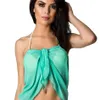 Une pièce Sarong Jupe De Plage Multifonctionnel Couleur Unie Maillots De Bain Bikini Gilet Wrap Crème Solaire Jupe Courte Été Plage Couverture LJJP349