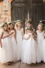 Simple Design Little Princess Long Party Dresses Pretty Flower Girls Dress for Weddings vestidos de comunion Custom Made