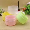 50PCS Refillable Bottles Travel Face Cream Lotion Cosmetic Container Plastic Empty Makeup Jar Pot 5 Colors 102050100g T2008198402951