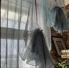 Pure color lift balloon curtain finished sector lifting Korean waterfall foreign trade lace window screen curtains