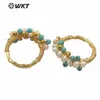 Fedi nuziali WT-MPR005 Fedi nuziali fatte a mano filo d'oro avvolto perla estate bohemien stile causale piccoli anelli di fascini1