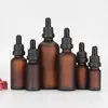 Großhandel 5 ml 10 ml 15 ml 30 ml 50 ml 100 ml braune Milchglas leere Flasche Aromatherapie ätherisches Öl Essenz Dropper Subbottle