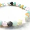 Bracelet Mala en Quartz Rose et Amazonite pour femmes, 6mm, en cristal naturel, Protection de l'équilibre tibétain, MG0857