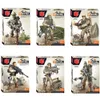 6pcs/set WW2 Army Military Soldier City Police SWAT Fire Alarm With Weapon Accessories Figures Building Blocks Bricks Kids Toys
