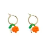 2020 mode fait à la main perlé cerise Orange citron fruits boucles d'oreilles pour femmes filles femme mode déclaration bijoux