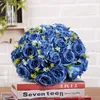 Buquê de flores de casamento com 18 cabeças, acessórios de casamento, pequeno buquê de noiva, rosas de seda, casamento para damas de honra, decoração 8667458