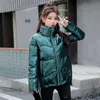 Women's Down & Parkas LY VAREY LIN 2022 Winter Bubble Coats Women Solid Stand Up Collar Glossy Padded Jacket Thicken Oversized Female Short