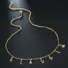 Collier personnalisé avec nom espacé pour femmes, cadeau d'anniversaire à la mode, personnalisé avec n'importe quel nom, chaîne avec pendentif, bijoux en or 4338941