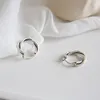 925 Sterling Silver Hoop Earrings for Women Summer Trend Twist Round Earring Ear Piercing Korean Huggie Fashion Jewelry 200924