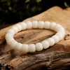 1088 mm10 mm Design d'origine Natural White Bodhi Root Root Beads Strands Lotus Bracelet pour femmes Méditation Équilibrage Bijoux Gift5880978