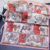 Scarves POBING 100% Ren Silk Scarf för damer Mode Designer Square Small Head Handkerchief Partihandel Hijab Wraps 53x53cm