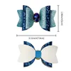 Barrettes da 3 pollici Baby Princess Bow Hairclips Pelle 3 strati Bowknot Gemstone Fur Ball Glitter Forcine Accessori per capelli per bambina M2648