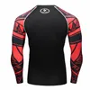 T-shirt aderenti da uomo a compressione manica lunga traspiranti ad asciugatura rapida Bodybuilding sollevamento pesi Strato base Fitness T-shirt attillate