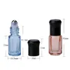 Draagbare 3ML-rol op fles Achthoekige glas Essentiële olie-injectieflacons met stalen rolbal parfumcontainer WB2465