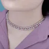 3/4/5/6mm 16"-24" Hip Hop Bling Iced Out white Pink Two Tone CZ Stone Tennis Chain Chokers Necklace for Women Men Rapper Jewelry