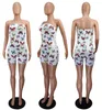 Vlinderprint Strapless Jumpsuit Mode Sexy Onesies Zomer Vrouwen Casual Playsuit Nachtclub Overall Shorts Romper X09247192638