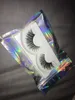 Boîtes d'emballage de cils en gros Idée Holographic Zip Lock Party Favor Sac Cousshes Lash Package Package Package Custom Logo Sticker6909221