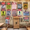 12 Style OSTRZEŻENIE Cyna Malowanie WC Kuchnia Wystrój Plakat Bar Pub Cafe Ostrzeżenie Retro Metal Sign Home Restauracja Rocznika Tin Sign TQQ BH2209