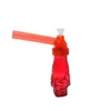 DHL Colorful Glass Acrylic Smoking bong Hookah Tobacco Herb oil burner protable travel Screw on Bottle mini bong