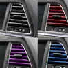 10 sztuk Akcesoria samochodowe Wnętrze DIY Samochód Wnętrze Klimatyzator Outlet Wentylator Grille Chrome Decoracion Strip Car Styling