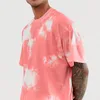 2 Pieces Sets Summer Tiedye Printing Tracksuit Men Casual Fashion Floral Print Shirts shorts Set Mens Beach Hawaiian Clothi228o