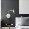 Topoch Swing Arm Wall Sconces Lamp Hardwired AC100-240V Industrial Spotlight For Living Room Bedroom Switch On-Off White 3000K